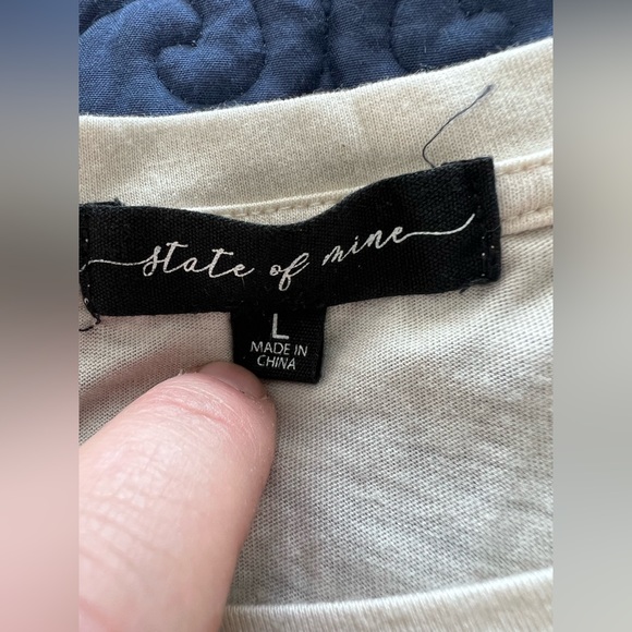 Size large long sleeve State of Mine Hello fall shirt. - Picture 3 of 3